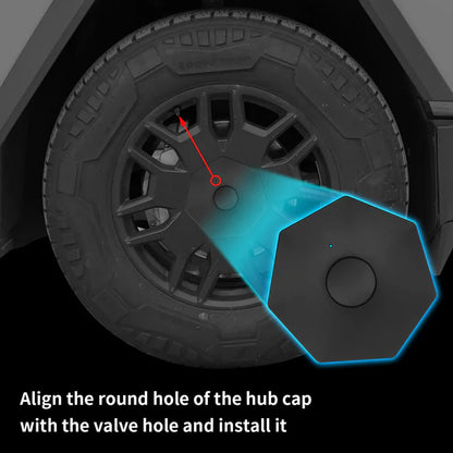 ABS Wheel Hub Covers for Tesla Cybertruck – Snap-On Center Caps, All-Weather Wheel Hub Protection & Styling Upgrade