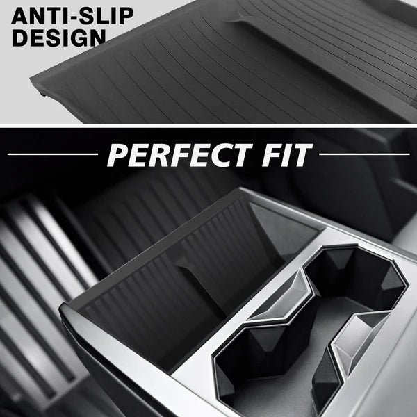 Center Console Phone Charging Pad Silicone Mat for Tesla Cybertruck – Anti-Slip, Heat-Resistant Protective Cover for Wireless Charging Area