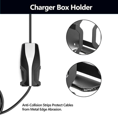 Aluminum Alloy EV Charger Wall-Mount Holder – U.S. Standard for Tesla Model 3 / Model Y / Model 3 Highland / Model Y Juniper / Model X / Model S / Cybertruck