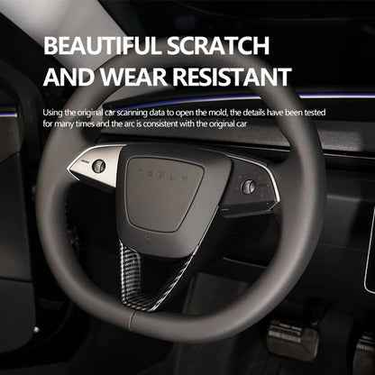 ABS V-Style Steering Wheel Protection Cover for Tesla Model 3 Highland & Model Y Juniper – Anti-Slip, Scratch Resistant Trim