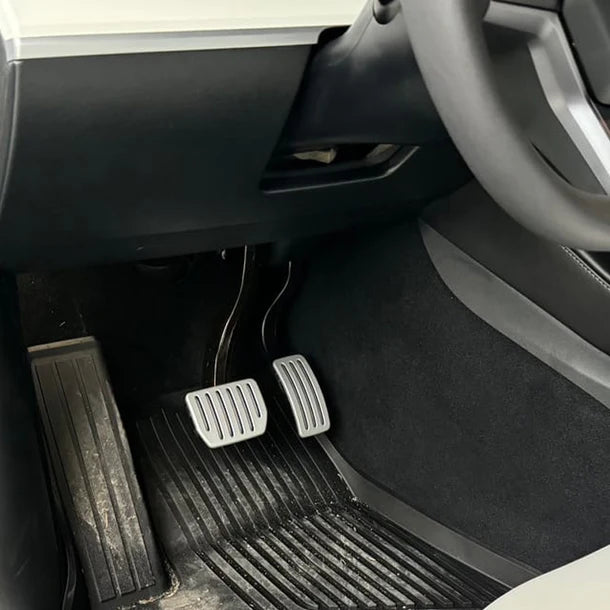 Performance Metal Foot Pedal Covers for Tesla Model 3 / Model Y / Model 3 Highland – Anti-Slip Brake & Accelerator Pedal Protector