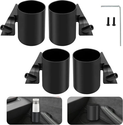 Door Cup Holder for Tesla Model 3 & Model Y (2017–2025) – Metal-Reinforced Door Storage Insert, No-Drill Installation