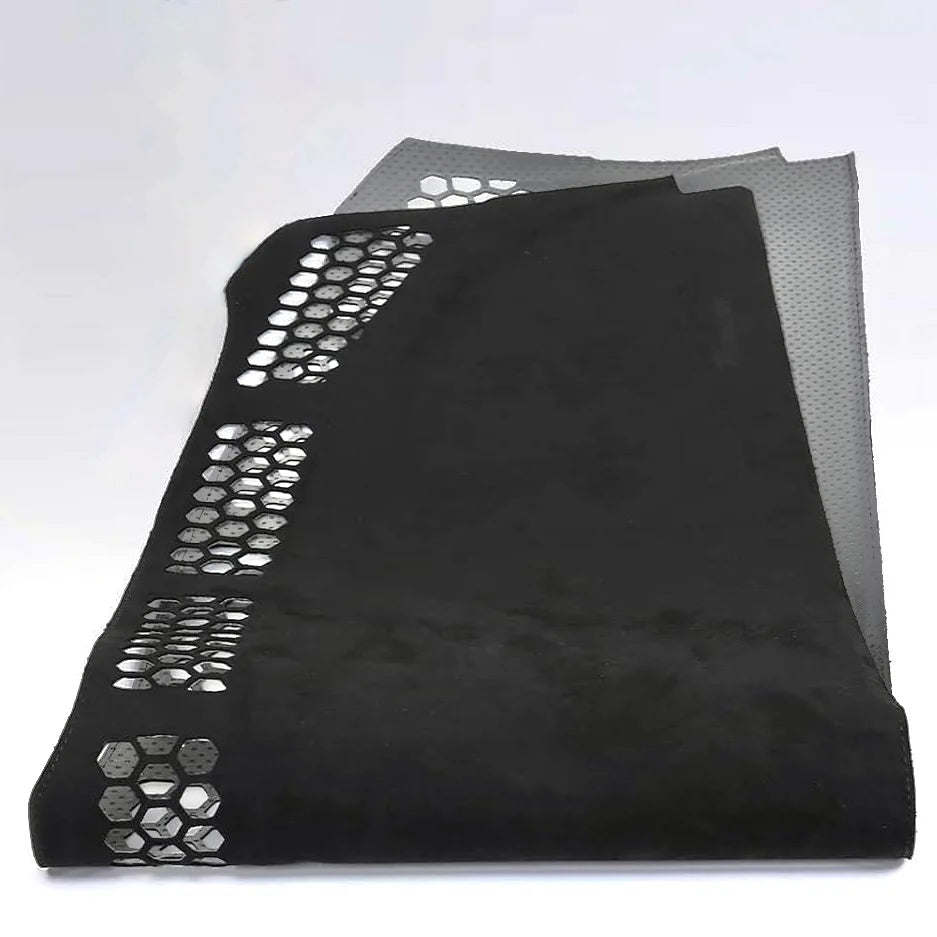 2017–2023 Tesla Model 3 & 2020–2025 Model Y Dashboard & Air Vent Full Cover – Door Panel Matching Dark Grey Alcantara (Non-Slip, Tuck-In Design)