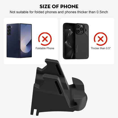 Silicone Dashboard Phone Mount for Tesla Model 3 & Model Y (2017–2025) | Non-Destructive Horizontal Phone Holder with Multi-Hook Design