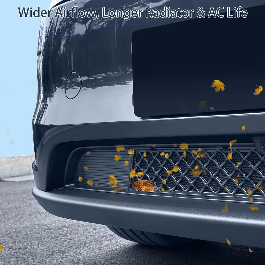 Front Bumper Grille Guard for Tesla Model 3/Y | Insect & Road Debris Protection, OEM-Fit Honeycomb Mesh