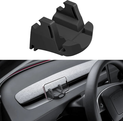 Silicone Dashboard Phone Mount for Tesla Model 3 & Model Y (2017–2025) | Non-Destructive Horizontal Phone Holder with Multi-Hook Design