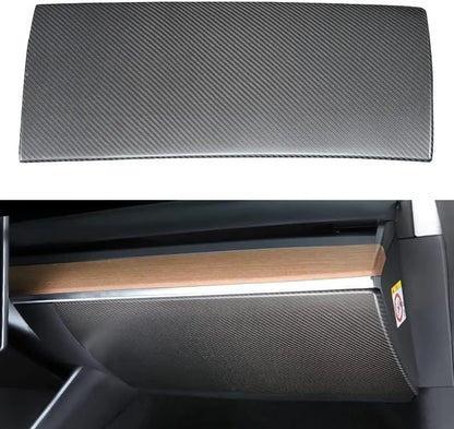 Dry Carbon Fiber Glove Box Cover for Tesla Model 3 & Model Y (2017–2025) – Interior Scratch Protection Overlay (Highland & Juniper)