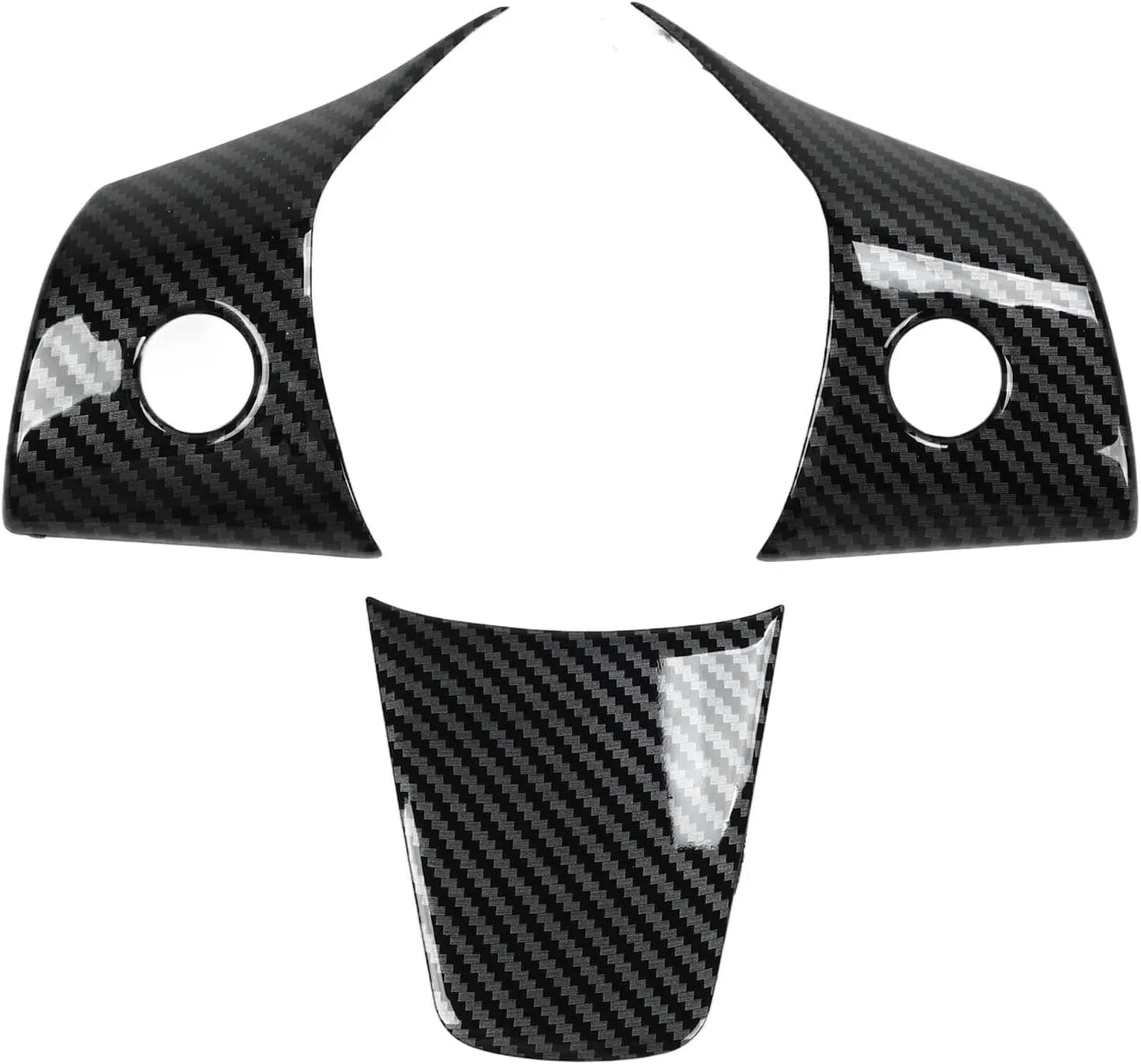 Tesla Model 3/Y Carbon Fiber Steering Wheel Trim – Real 3K Dry Carbon Interior Upgrade
