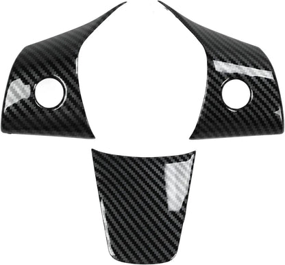 Tesla Model 3/Y Carbon Fiber Steering Wheel Trim – Real 3K Dry Carbon Interior Upgrade