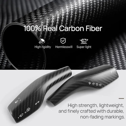 Tesla Model 3/Y Turn Signal Stalk Covers – Real Dry Carbon Fiber Interior Upgrade (2018-2024)