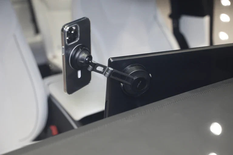 Qi2 Invisible Foldaway MagSafe Wireless Car Mount Charger for Tesla Model S Model 3 Model X Model Y & Cybertruck – 15W Fast Charging, Hidden Retractable Design