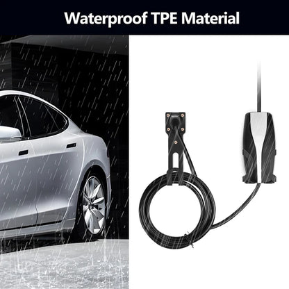 Aluminum Alloy EV Charger Wall-Mount Holder – U.S. Standard for Tesla Model 3 / Model Y / Model 3 Highland / Model Y Juniper / Model X / Model S / Cybertruck