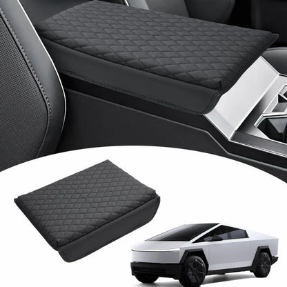 Tesla Cybertruck Padded Center Armrest Cover – Premium Leather Interior Protection & Comfort Upgrade