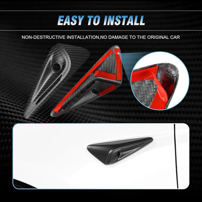 Real Carbon Fiber Side Camera Covers for Tesla Model 3 & Model Y (HW3.0 / HW4.0) – Ultra-Thin Protective Camera Mods