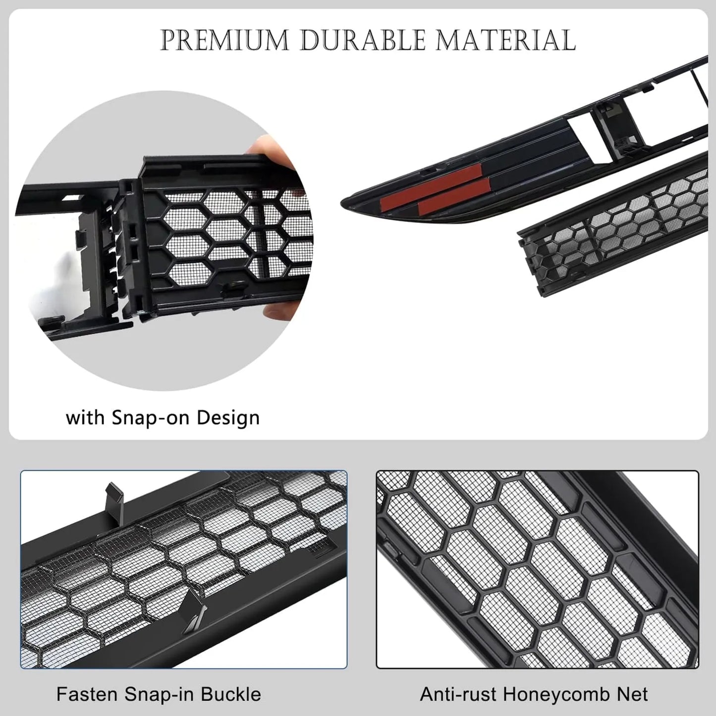 Front Bumper Grille Guard for Tesla Model 3/Y | Insect & Road Debris Protection, OEM-Fit Honeycomb Mesh