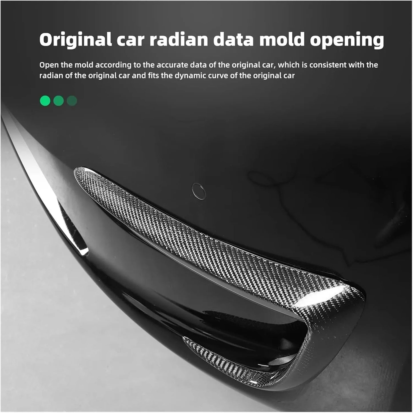 Real Carbon Fiber Fog Light Trim for Tesla Model 3 & Model Y (2017–2024) | Glossy / Matte Exterior Upgrade