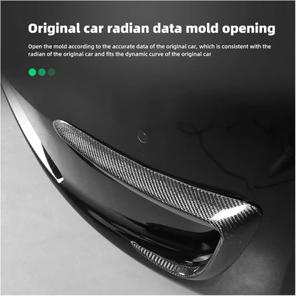 Real Carbon Fiber Fog Light Trim for Tesla Model 3 & Model Y (2017–2024) | Glossy / Matte Exterior Upgrade