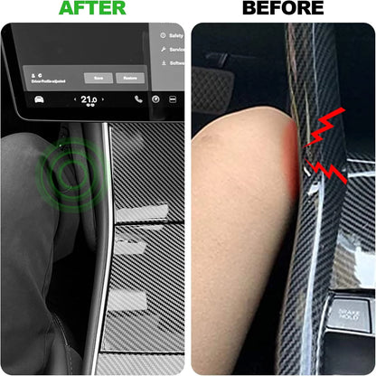 Tesla Model 3 & Model Y Driver and Passenger Side Padded Leg Rest Knee Support Pads – Suede Interior Comfort Cushion Set