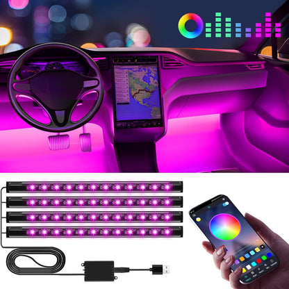 Car Accessories for Women: Interior Car Lights Winzwon Car Led Lights, Gifts for Men, APP Control Inside Car Decor with USB Port, Music Sync Color Change Lights for Jeep Truck, 12V