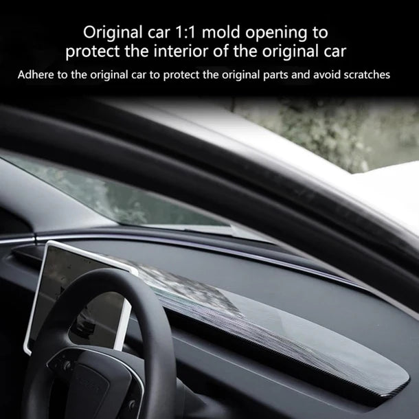 Tesla Model 3 Highland & Model Y Juniper Center Console Dashboard Cover – ABS Interior Protector, Easy Installation