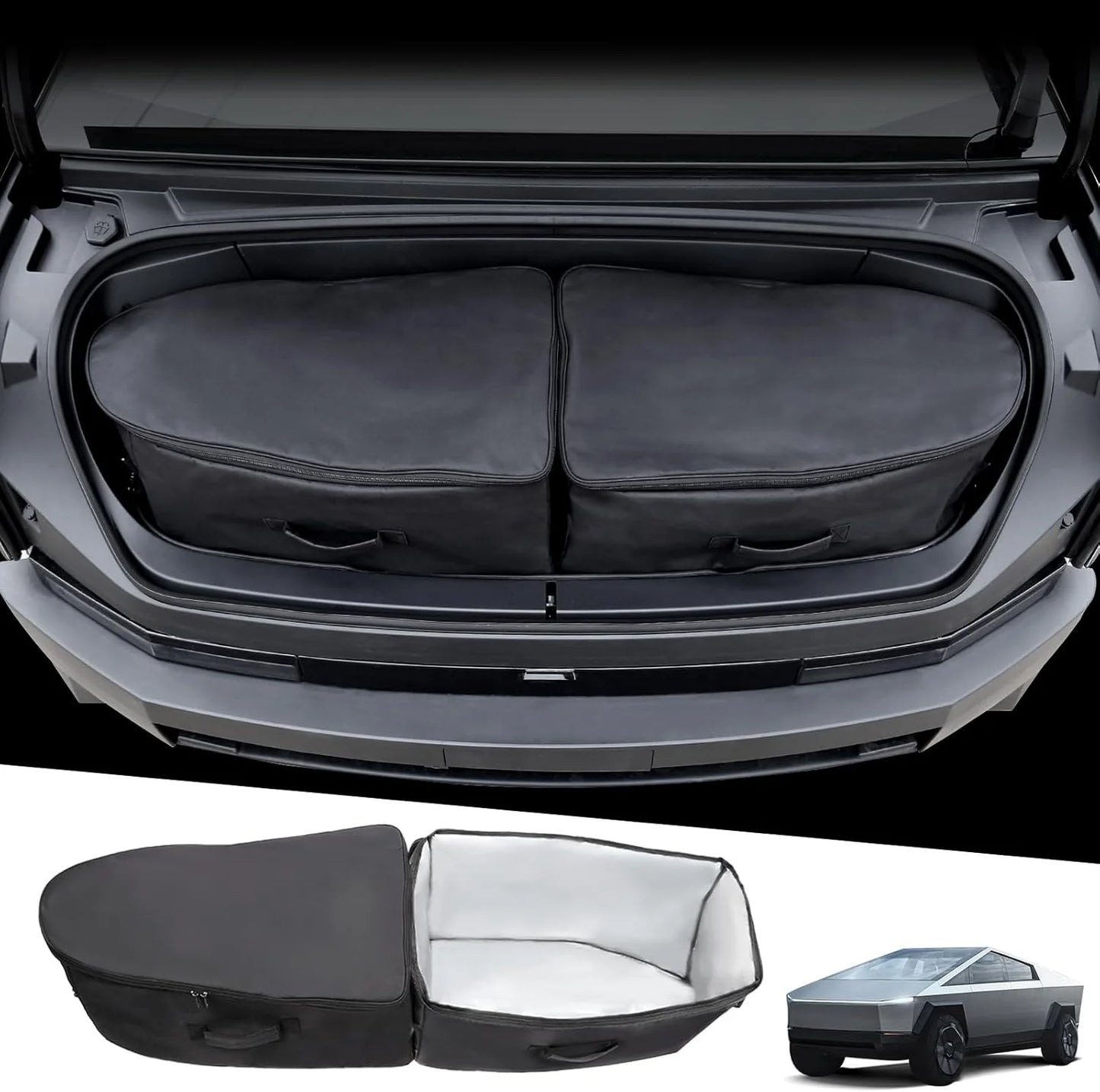 Tesla Cybertruck Front Trunk (Frunk) Dual Zone Cooler – Custom-Fit Insulated Storage Organizer for Drinks, Food, Road Trips & Outdoor Adventures