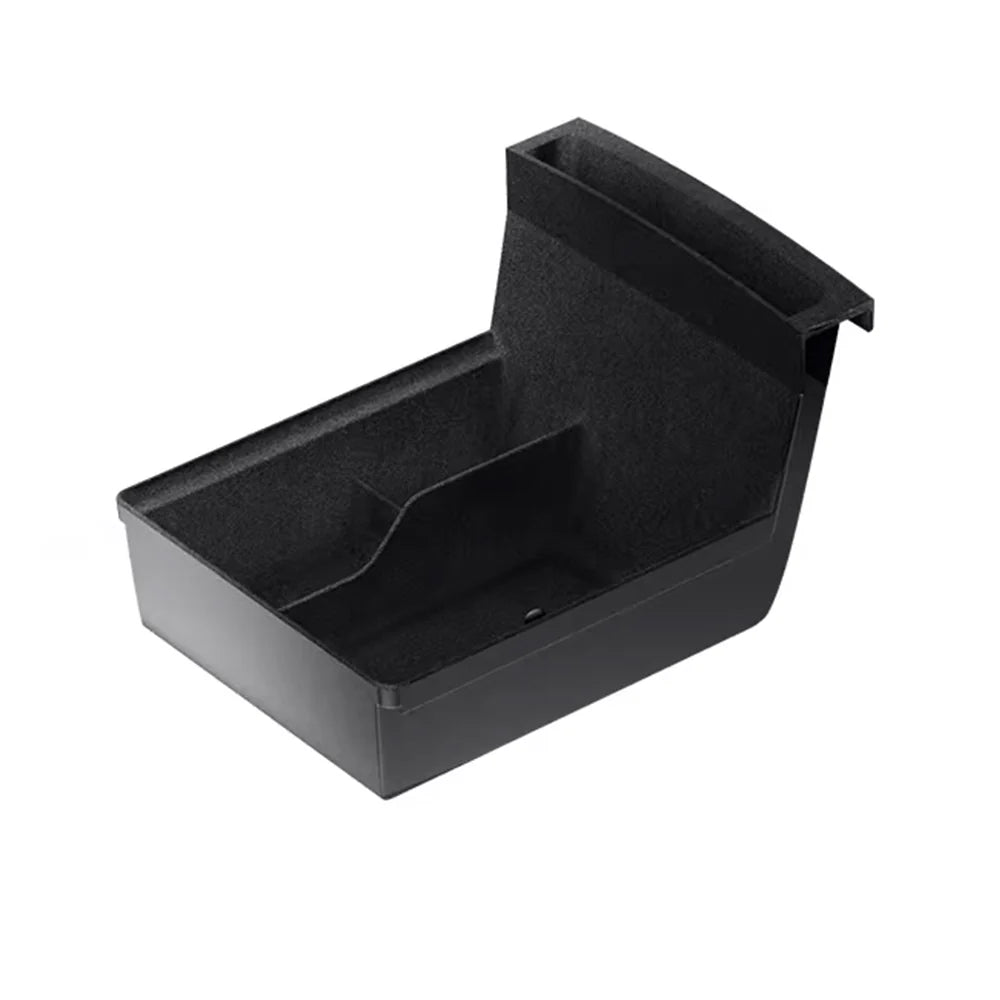 Upgraded Flocked Center Console Storage Tray for Tesla Model 3 Highland (2024+) & Tesla Model Y Juniper (2025+) / Model Y  (2026) – Deep Storage Organizer with Phone Slot, OEM Fit ABS Interior Tray
