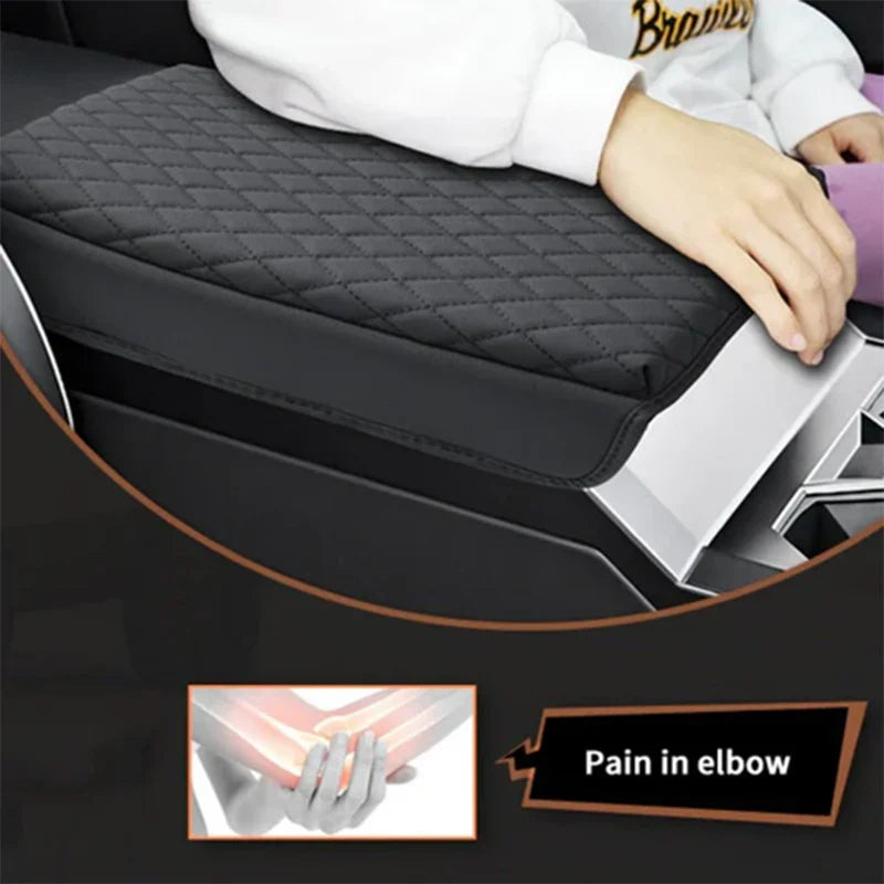 Tesla Cybertruck Padded Center Armrest Cover – Premium Leather Interior Protection & Comfort Upgrade