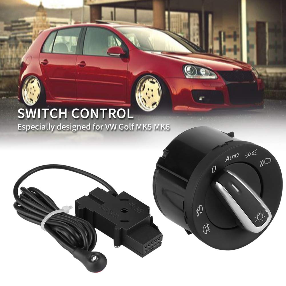 Keenso 5ND941431B Car Headlight Switch Control & Sensor Module for VW GTI MK5/MK6, Rabbit, Passat B6/3C