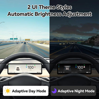 8.8-Inch Touch Screen Instrument Cluster Dashboard Display for Tesla Model 3 Highland (2024+) & Model Y Juniper (2025+) | IPS HD Screen | Wireless CarPlay & Android Auto | Plug & Play Installation