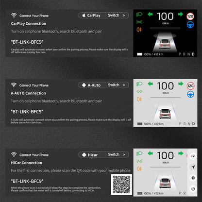 8.8-Inch Touch Screen Instrument Cluster Dashboard Display for Tesla Model 3 Highland (2024+) & Model Y Juniper (2025+) | IPS HD Screen | Wireless CarPlay & Android Auto | Plug & Play Installation