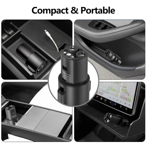 US Standard EV Charger Adapter for Tesla Model 3 / Model Y / Model 3 Highland / Model Y Juniper / Model X / Model S / Cybertruck – Fast & Reliable Charging