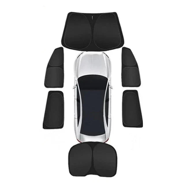6PCS Custom-Fit Window Sunshade Covers for Tesla Model S (2016–2025) – UV Protection, Heat Insulation, Privacy Shade Set