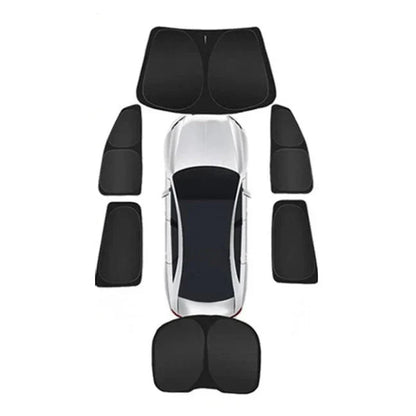 6PCS Custom-Fit Window Sunshade Covers for Tesla Model S (2016–2025) – UV Protection, Heat Insulation, Privacy Shade Set