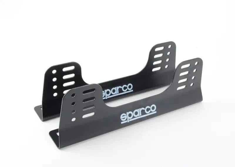 Sparco Steel Side Mounts for Competition Seats – Powder Coated Black, Adjustable Side Mount Brackets for EVs