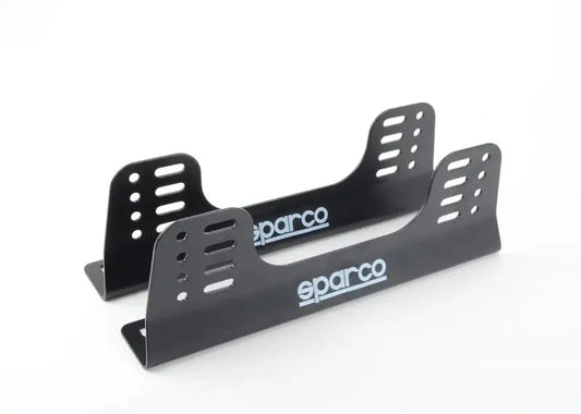 Sparco Steel Side Mounts for Competition Seats – Powder Coated Black, Adjustable Side Mount Brackets for EVs