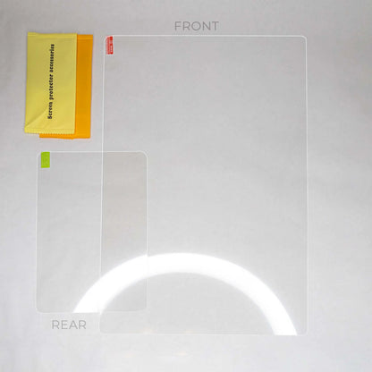 Tesla Cybertruck 9H Tempered Glass Screen Protector Kit – Front & Rear Display Protection, Anti-Scratch, Anti-Fingerprint, Crystal Clear (2-Piece Set)