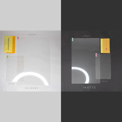 Tesla Cybertruck 9H Tempered Glass Screen Protector Kit – Front & Rear Display Protection, Anti-Scratch, Anti-Fingerprint, Crystal Clear (2-Piece Set)