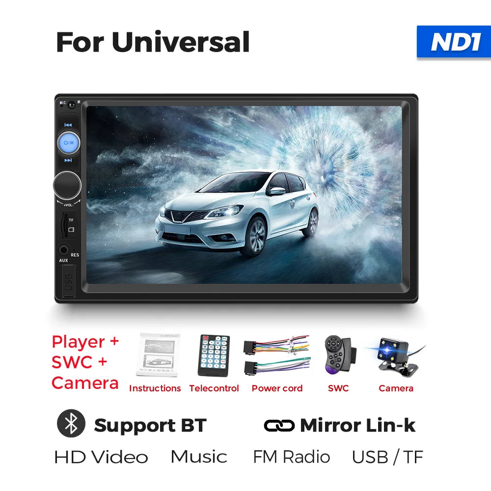 A multimedia device for universal navigation with NDI AUX 06 player, featuring various media capabilities.