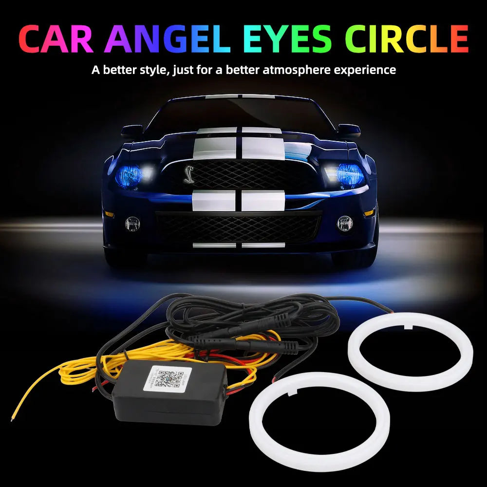 A review of Circle LED Headlights by Car Angel Eyes for a better atmosphere experience.