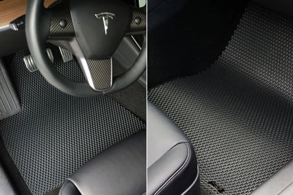 All-Weather Rubber Floor Mats for Tesla Model 3 (2017–2024+) | Custom-Fit, Heavy-Duty Interior Protection