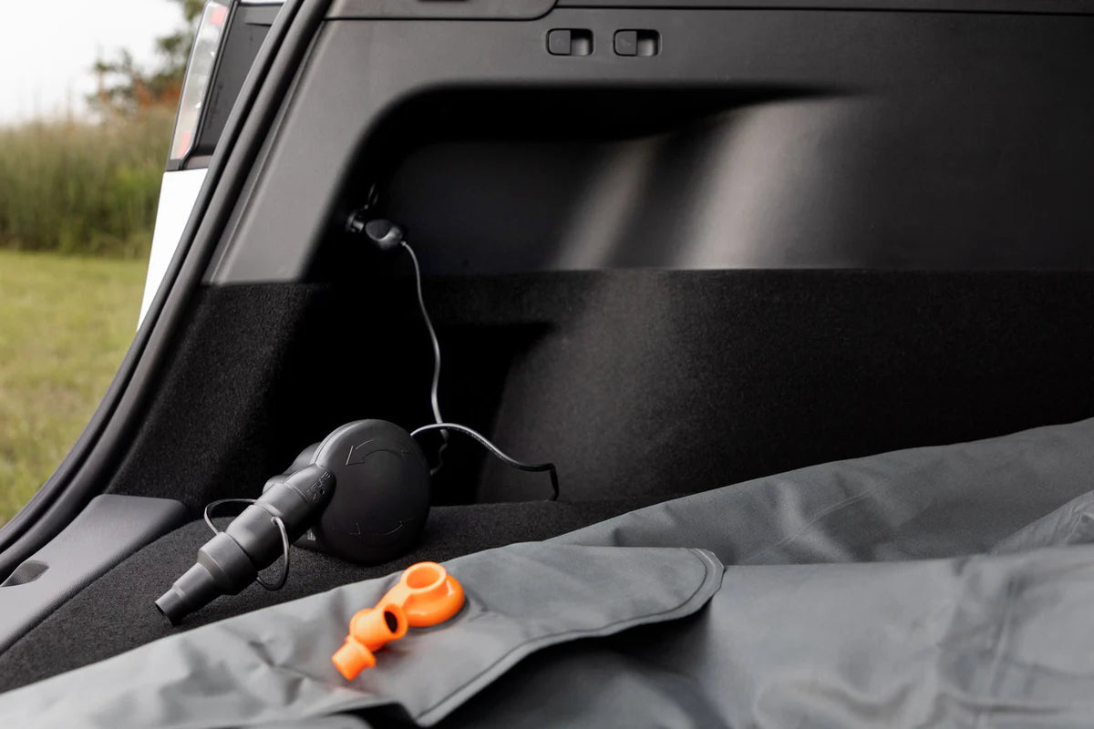 Air Mattress for Tesla Model S, Model X & Model Y – Custom Fit Rear Cargo Sleeping Mattress with 12V Electric Pump