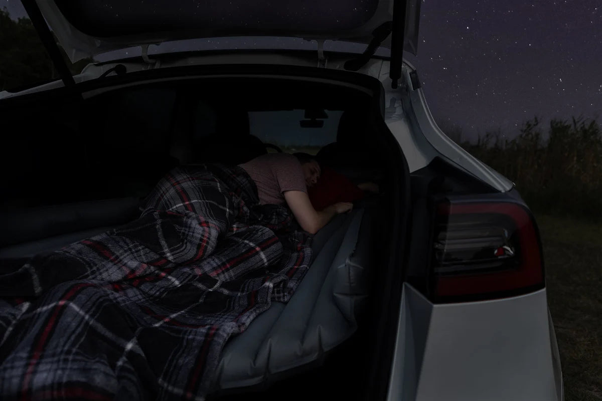 Air Mattress for Tesla Model S, Model X & Model Y – Custom Fit Rear Cargo Sleeping Mattress with 12V Electric Pump