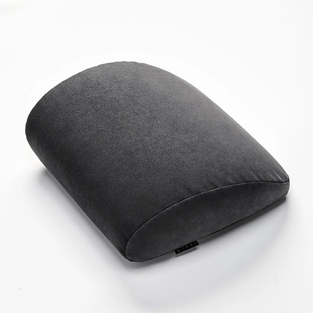 Alcantara Memory Foam Headrest & Lumbar Support Pillow Set for Tesla Model 3 / Model Y / Model S / Model X / Cybertruck – Ergonomic Neck & Back Cushion, Adjustable Strap, OEM-Style Interior Upgrade