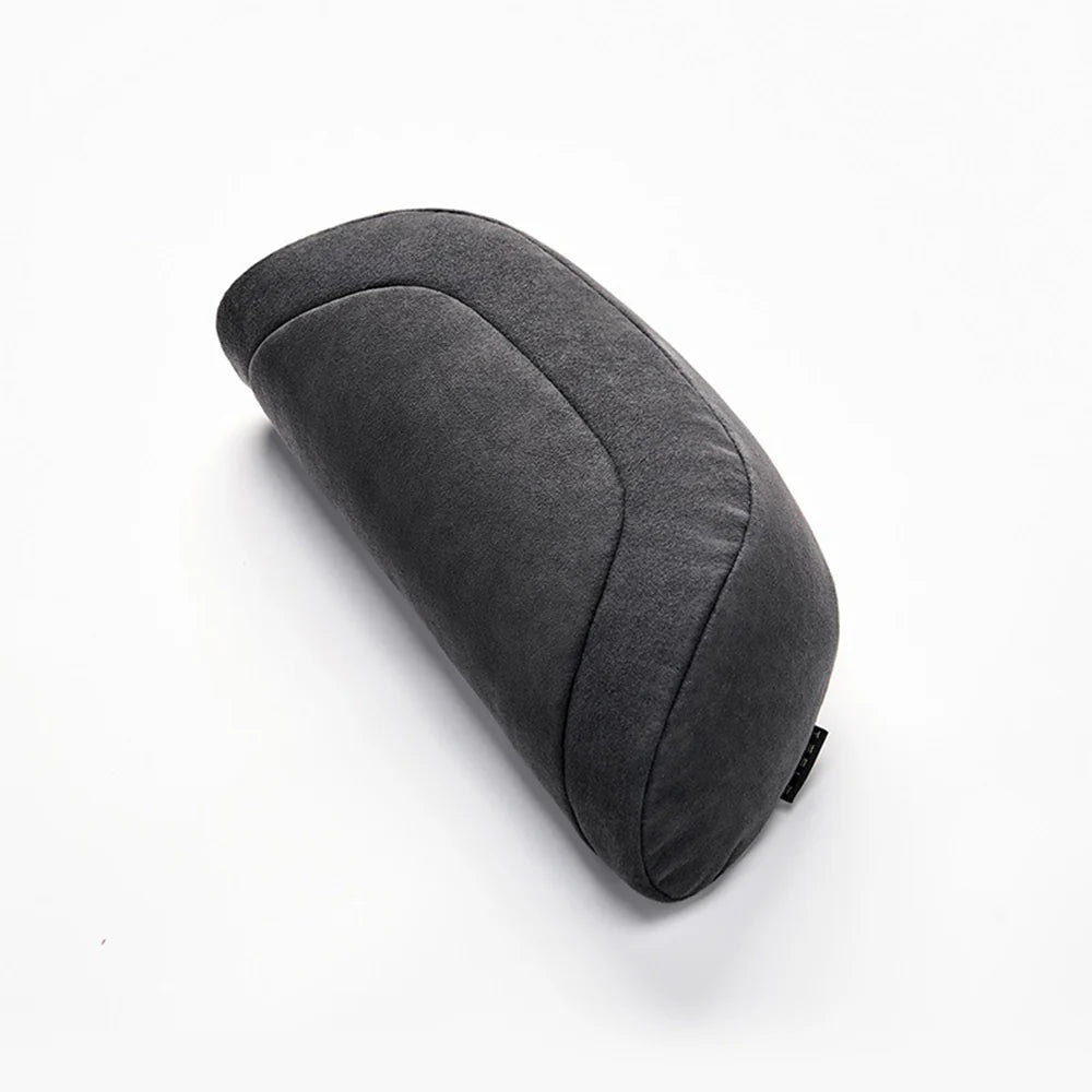 Alcantara Memory Foam Headrest & Lumbar Support Pillow Set for Tesla Model 3 / Model Y / Model S / Model X / Cybertruck – Ergonomic Neck & Back Cushion, Adjustable Strap, OEM-Style Interior Upgrade