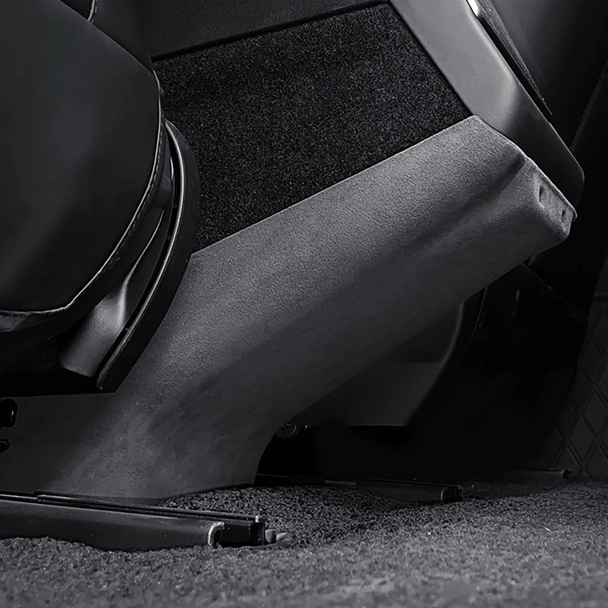 2024+ Tesla Model 3 Highland Alcantara Rear Air Vent Anti-Kick Protector Cover – Premium Suede Interior Protection Pad for Backseat Kick & Scratch Defense