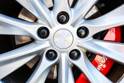 Wheel Locks for Tesla Factory Wheels – Anti-Theft Lug Nut Locks, Chrome or Black Finish