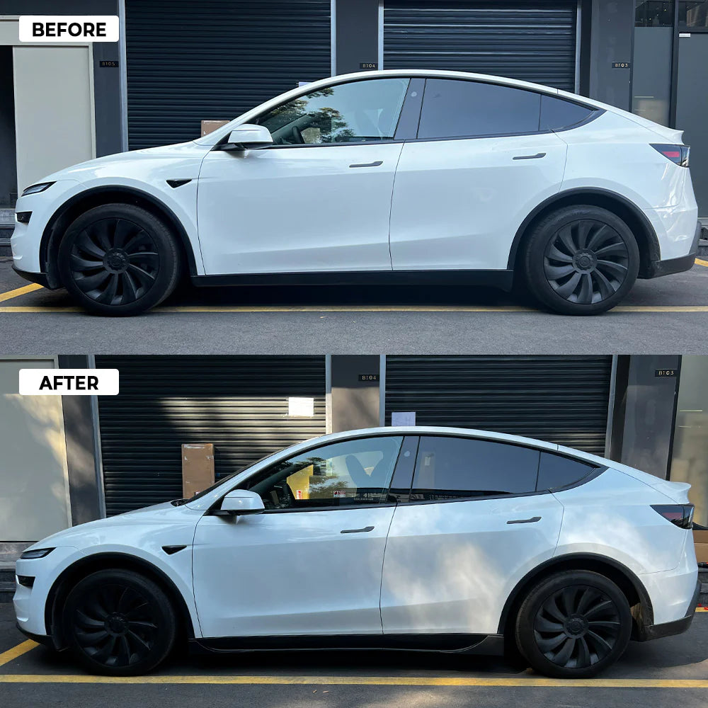 Sport Performance ABS Side Skirts for 2026+ Tesla Model Y Juniper | Split-Design Aerodynamic Side Skirt Kit with Matte Black, Gloss Black & Carbon Fiber-Style Finishes