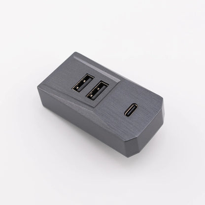 Tesla Model S, Model X, Model 3 & Model Y USB Glovebox Hub – Cybertruck Style 4-in-1 Power & Data Splitter for Sentry Mode, Music & Charging