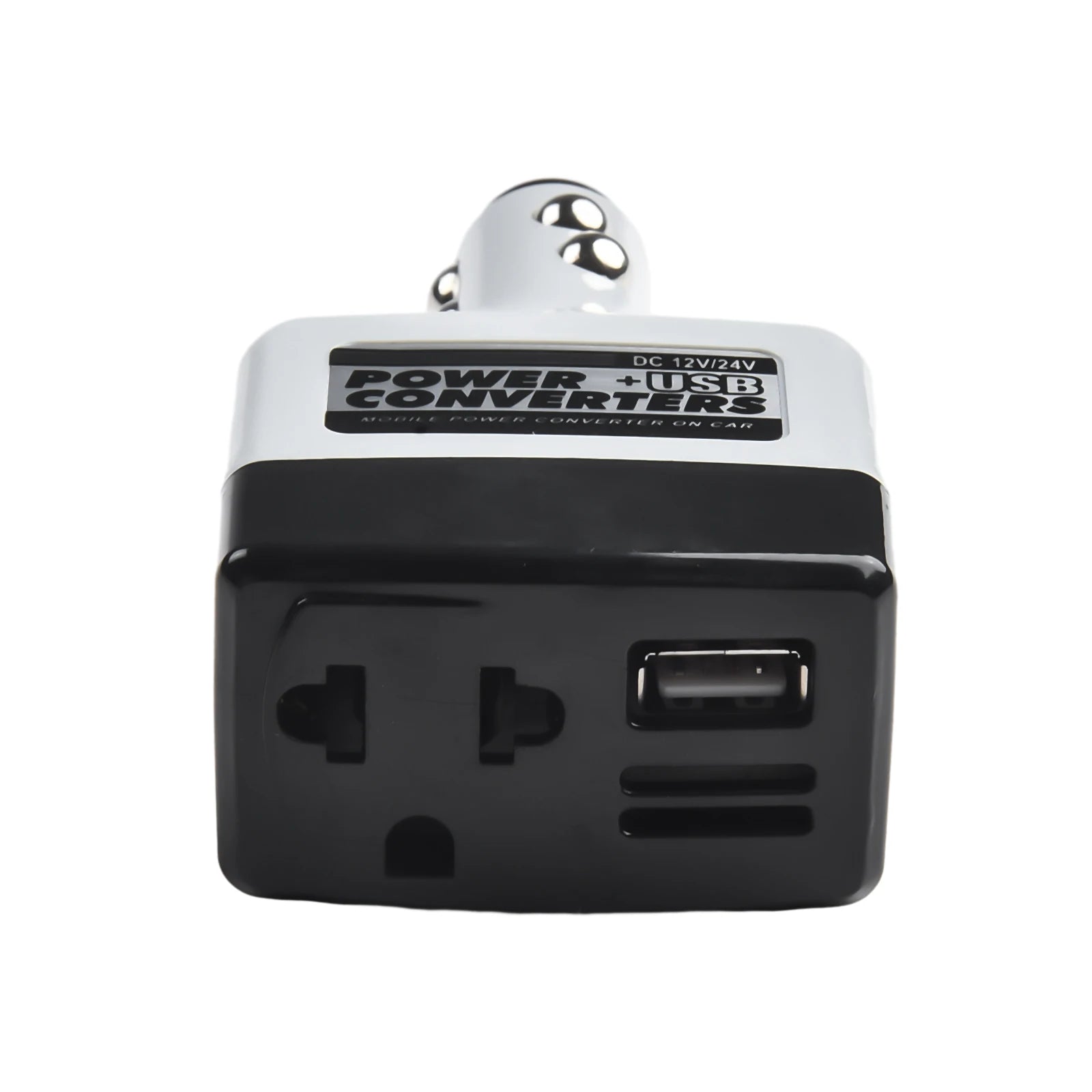 Car Charger is a DC-DC Inverter for charging car batteries with USB and AC outlets, suitable for 12V or 24V vehicles.