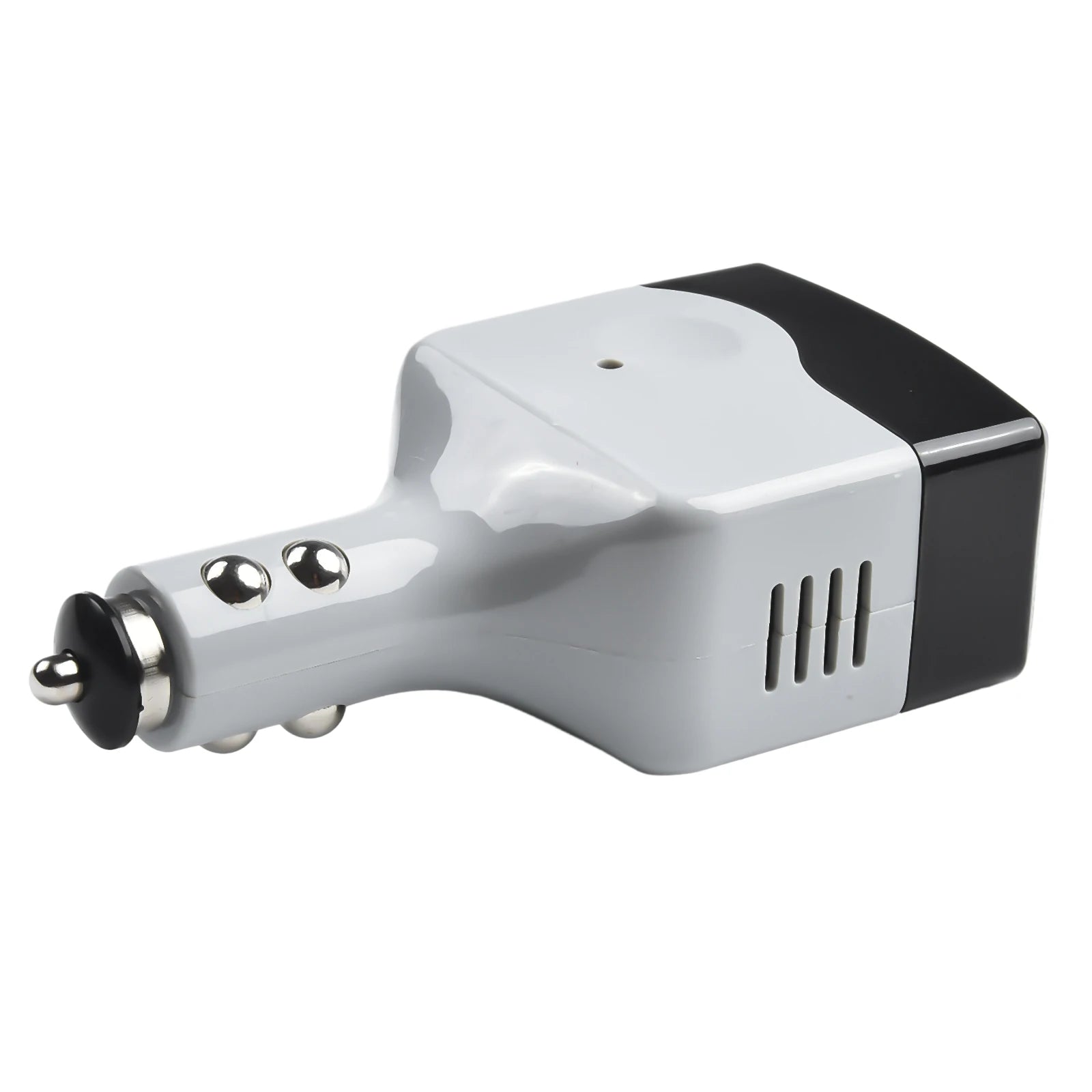 Car power inverter adapter converts 12V/24V DC to 220V AC with USB 5V output.